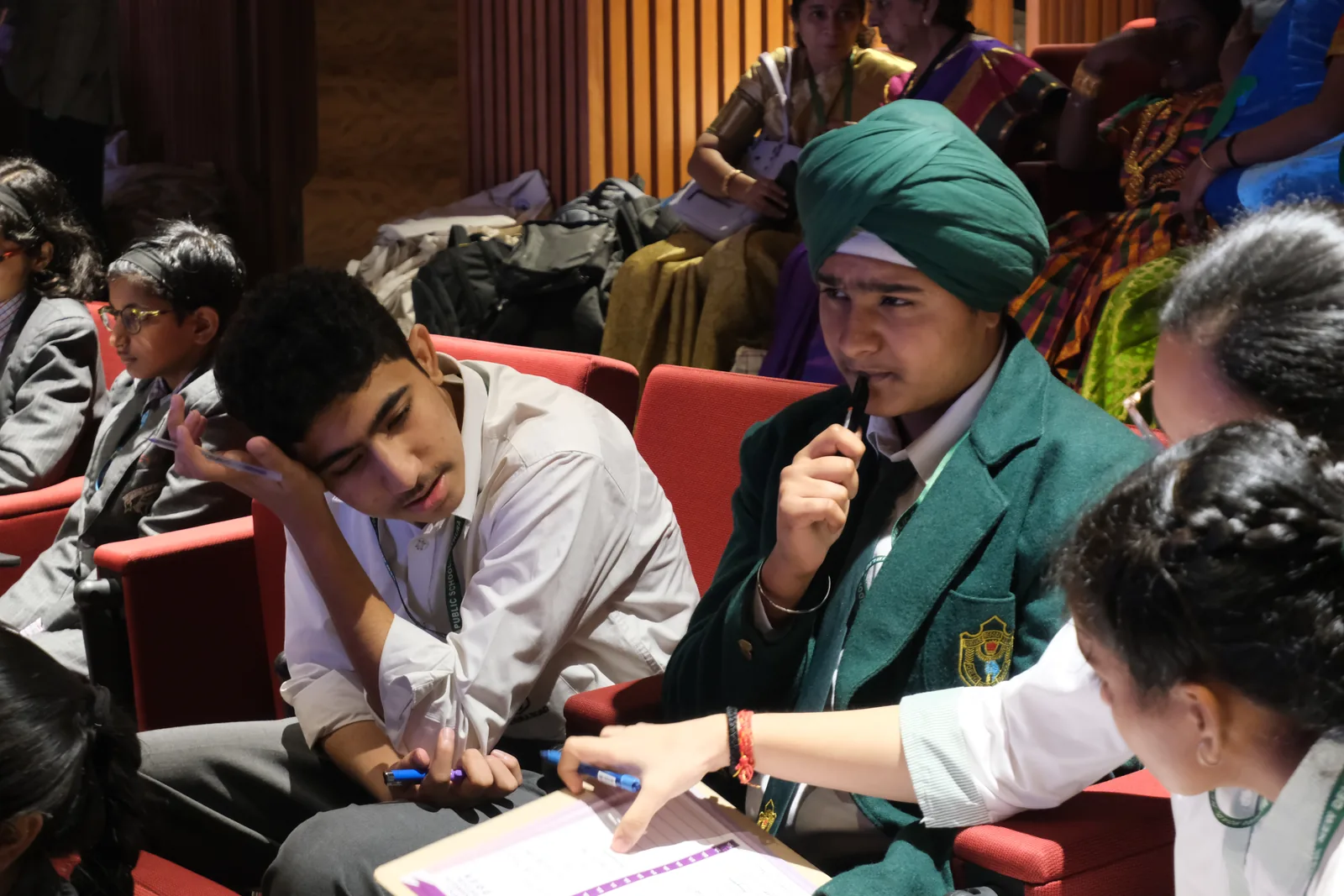 Young people sharing perspectives in a facilitated discussion