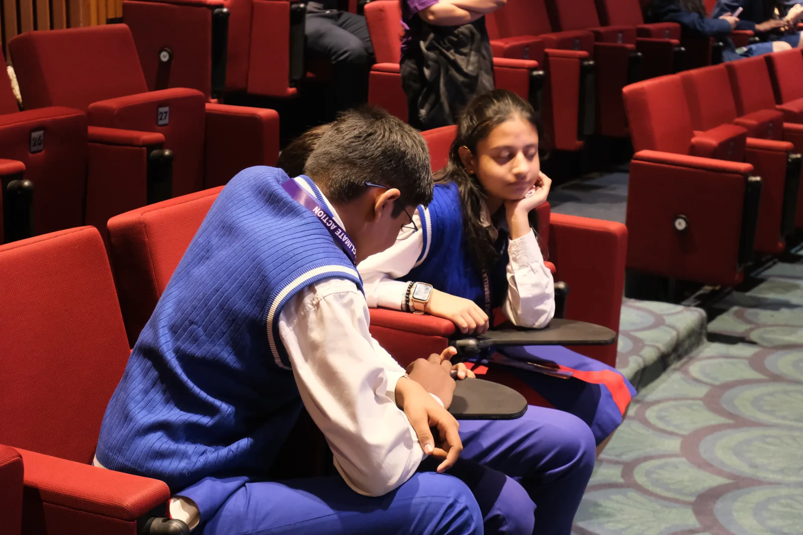Students listening and learning during the conclave