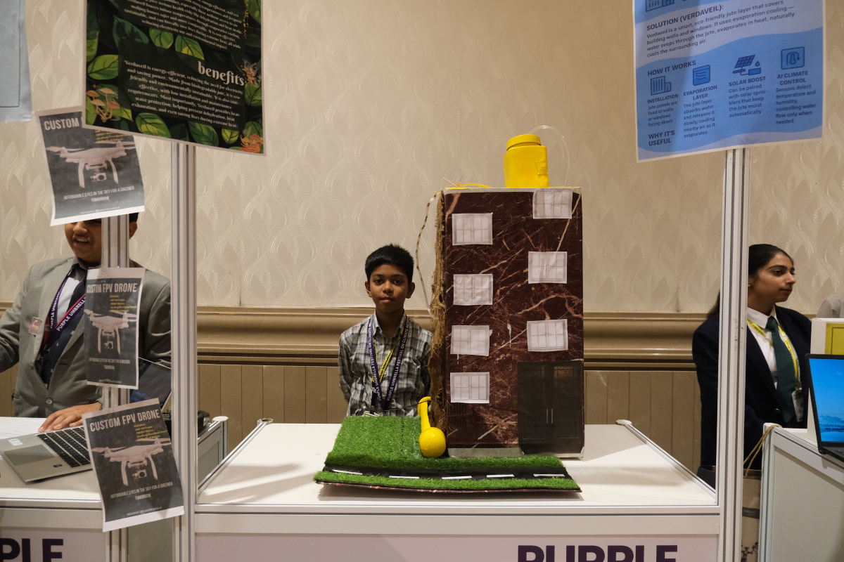 A student-built sustainable growing system on display