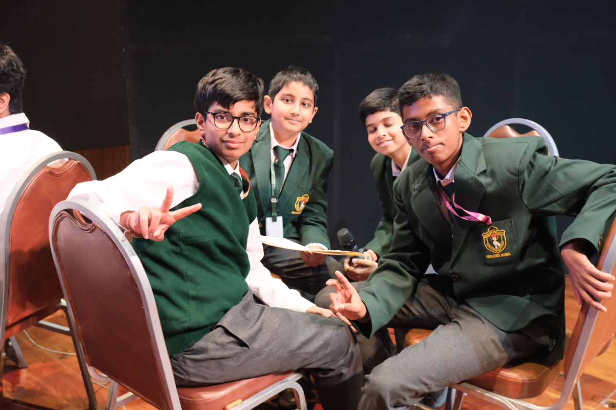 Students participating in the Purple Umbrella Festival