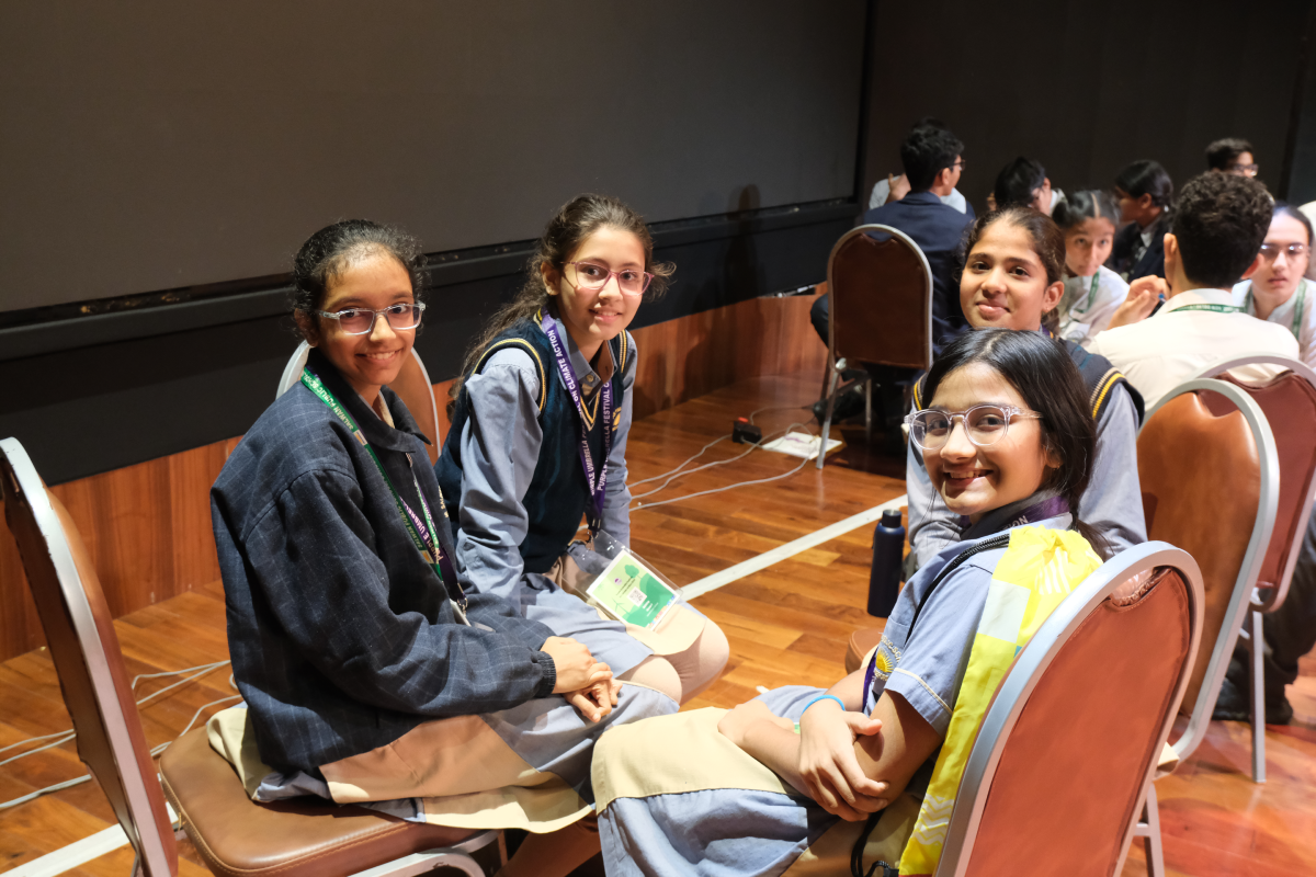 A student quiz team learning and sharing ideas together